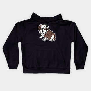 Melting Dog, English Bulldog Puppy Fat Rolls Kids Hoodie